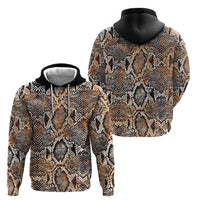 Wild Animal Skins Zip Hoodie Vintage Snake Skin Pattern - Wonder Print Shop