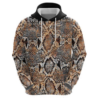 Wild Animal Skins Zip Hoodie Vintage Snake Skin Pattern - Wonder Print Shop
