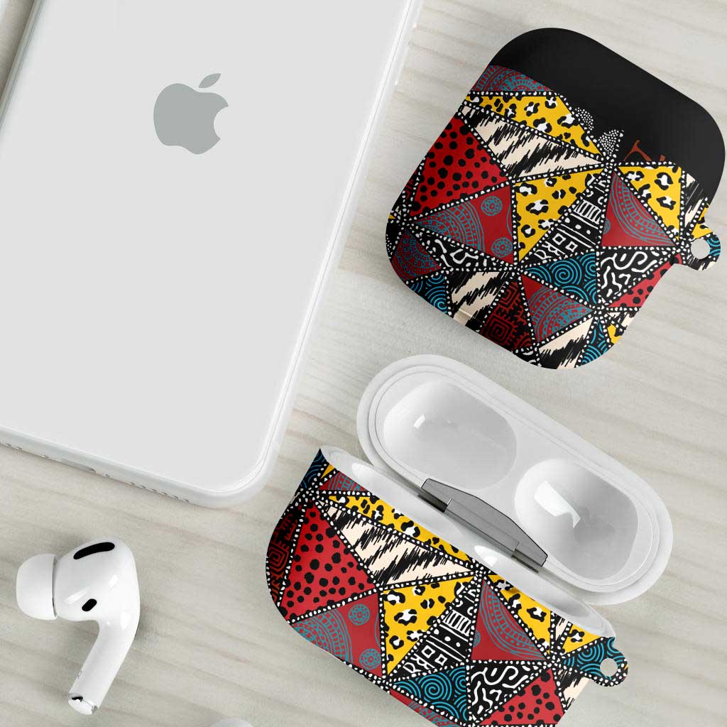 Wild Animal Skins AirPods Case Triangles Pattern Afro Pattern Style - Wonder Print Shop