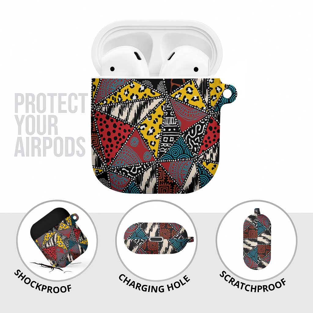 Wild Animal Skins AirPods Case Triangles Pattern Afro Pattern Style - Wonder Print Shop