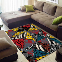 Wild Animal Skins Area Rug Triangles Pattern Afro Pattern Style - Wonder Print Shop