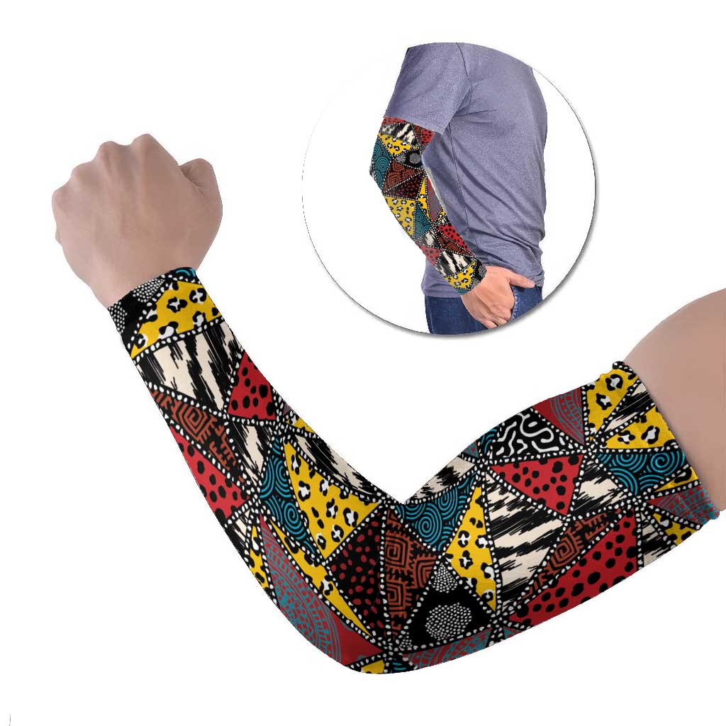 Wild Animal Skins Arm Sleeves Triangles Pattern Afro Pattern Style - Wonder Print Shop