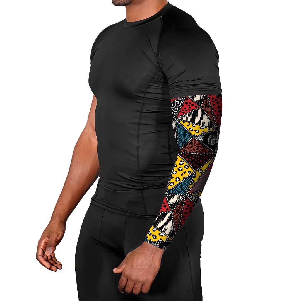 Wild Animal Skins Arm Sleeves Triangles Pattern Afro Pattern Style - Wonder Print Shop