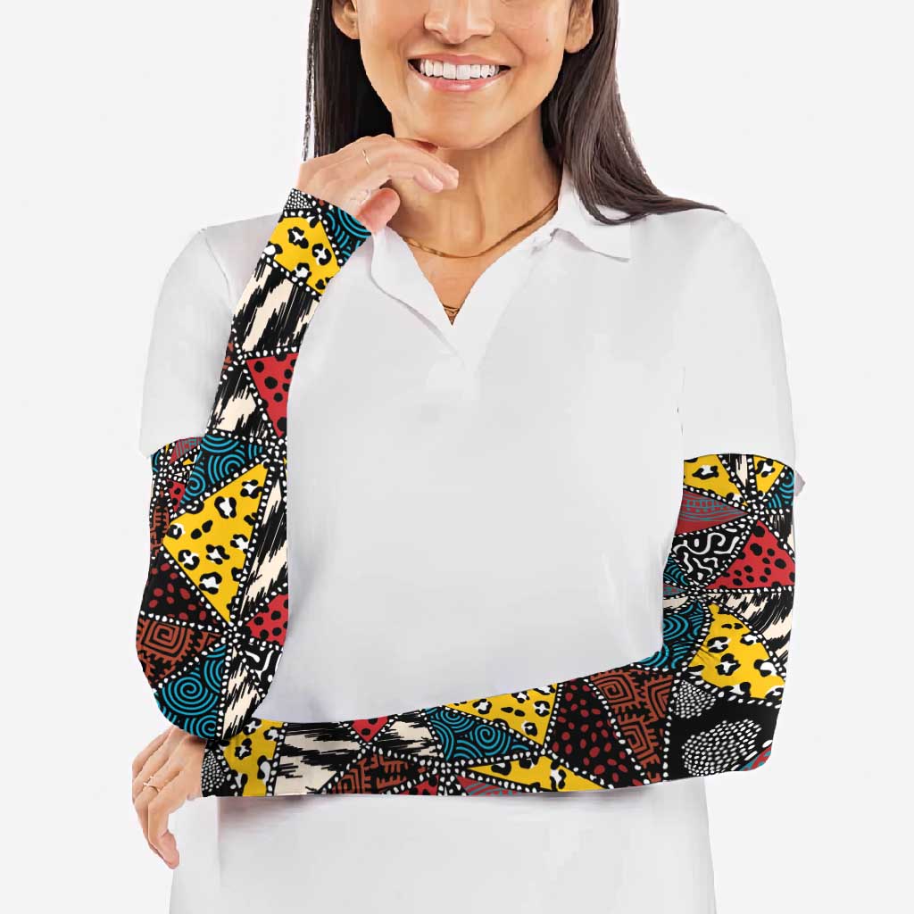Wild Animal Skins Arm Sleeves Triangles Pattern Afro Pattern Style - Wonder Print Shop