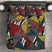 Wild Animal Skins Bedding Set Triangles Pattern Afro Pattern Style - Wonder Print Shop