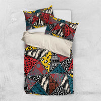 Wild Animal Skins Bedding Set Triangles Pattern Afro Pattern Style - Wonder Print Shop