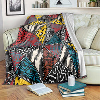 Wild Animal Skins Blanket Triangles Pattern Afro Pattern Style - Wonder Print Shop