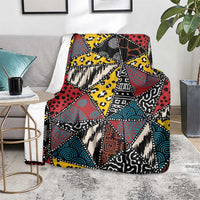 Wild Animal Skins Blanket Triangles Pattern Afro Pattern Style - Wonder Print Shop