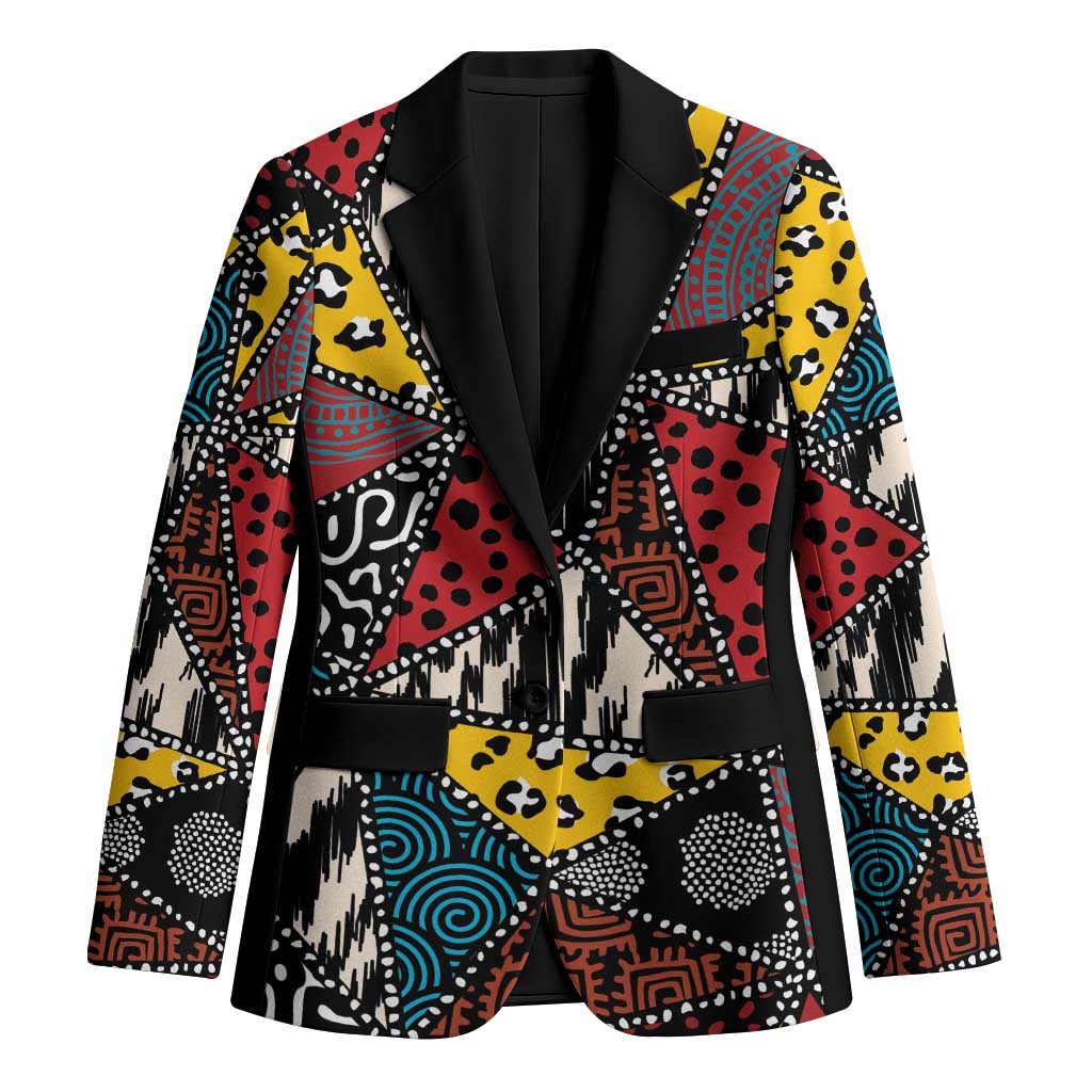 Wild Animal Skins Blazer Triangles Pattern Afro Pattern Style - Wonder Print Shop