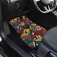 Wild Animal Skins Car Mats Triangles Pattern Afro Pattern Style - Wonder Print Shop
