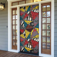 Wild Animal Skins Door Cover Triangles Pattern Afro Pattern Style - Wonder Print Shop