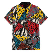 Wild Animal Skins Family Matching Long Sleeve Bodycon Dress and Hawaiian Shirt Triangles Pattern Afro Pattern Style - Wonder Print Shop