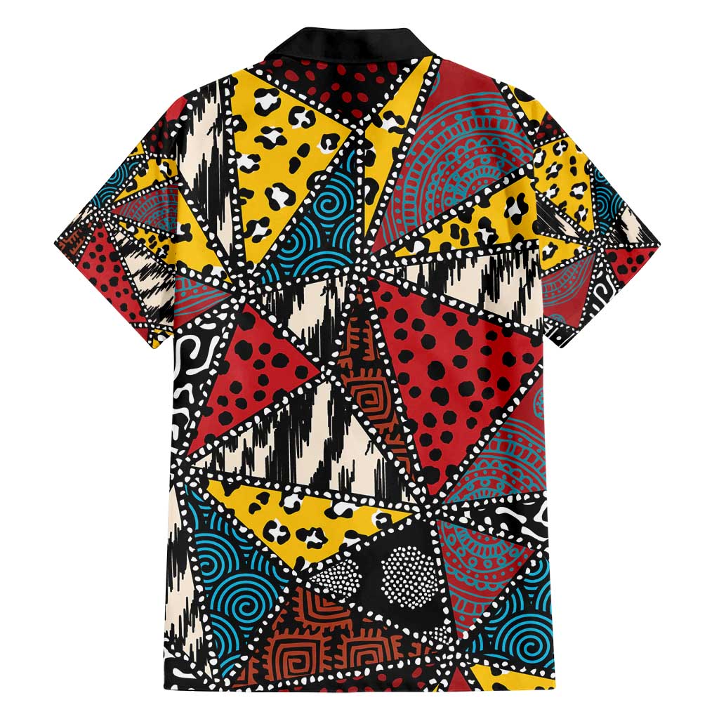 Wild Animal Skins Family Matching Puletasi and Hawaiian Shirt Triangles Pattern Afro Pattern Style - Wonder Print Shop