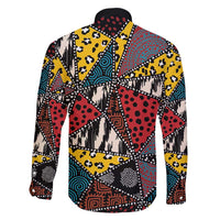 Wild Animal Skins Family Matching Short Sleeve Bodycon Dress and Hawaiian Shirt Triangles Pattern Afro Pattern Style - Wonder Print Shop