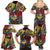 Wild Animal Skins Family Matching Summer Maxi Dress and Hawaiian Shirt Triangles Pattern Afro Pattern Style - Wonder Print Shop