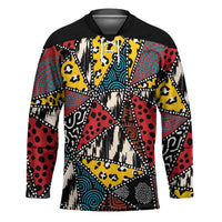 Wild Animal Skins Hockey Jersey Triangles Pattern Afro Pattern Style - Wonder Print Shop
