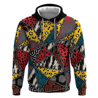 Wild Animal Skins Hoodie Triangles Pattern Afro Pattern Style - Wonder Print Shop