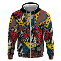 Wild Animal Skins Hoodie Triangles Pattern Afro Pattern Style - Wonder Print Shop