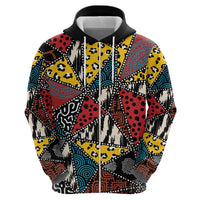 Wild Animal Skins Hoodie Triangles Pattern Afro Pattern Style - Wonder Print Shop