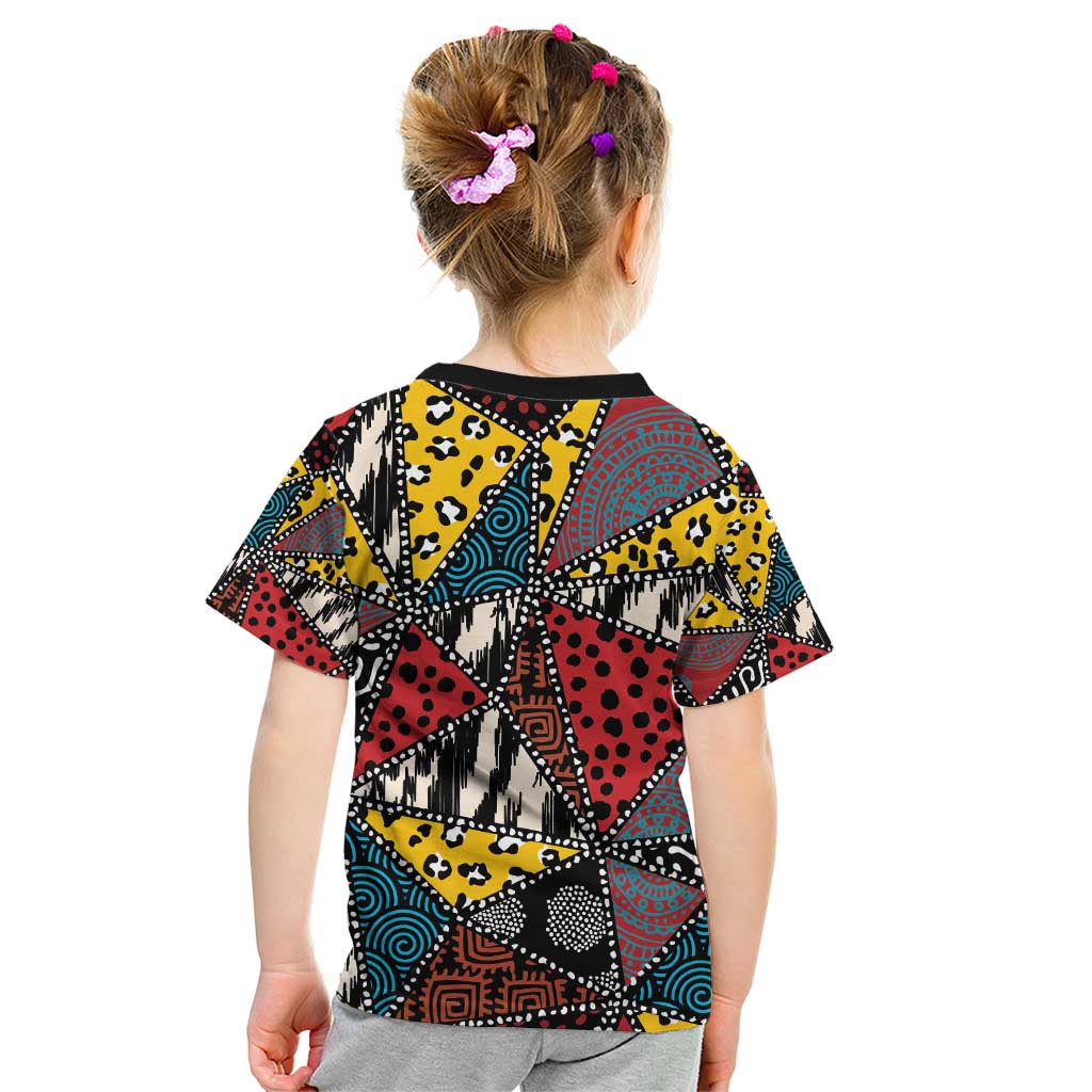 Wild Animal Skins Kid T Shirt Triangles Pattern Afro Pattern Style - Wonder Print Shop