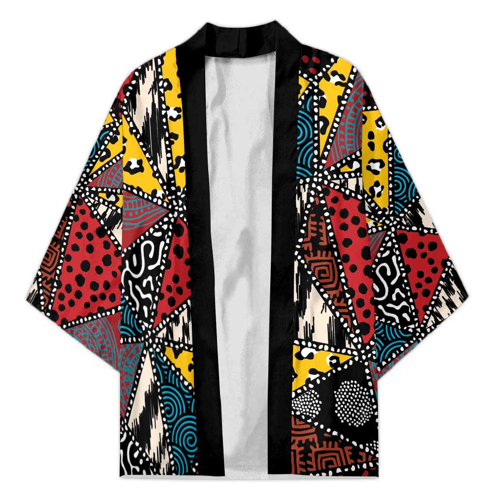 Wild Animal Skins Kimono Triangles Pattern Afro Pattern Style - Wonder Print Shop