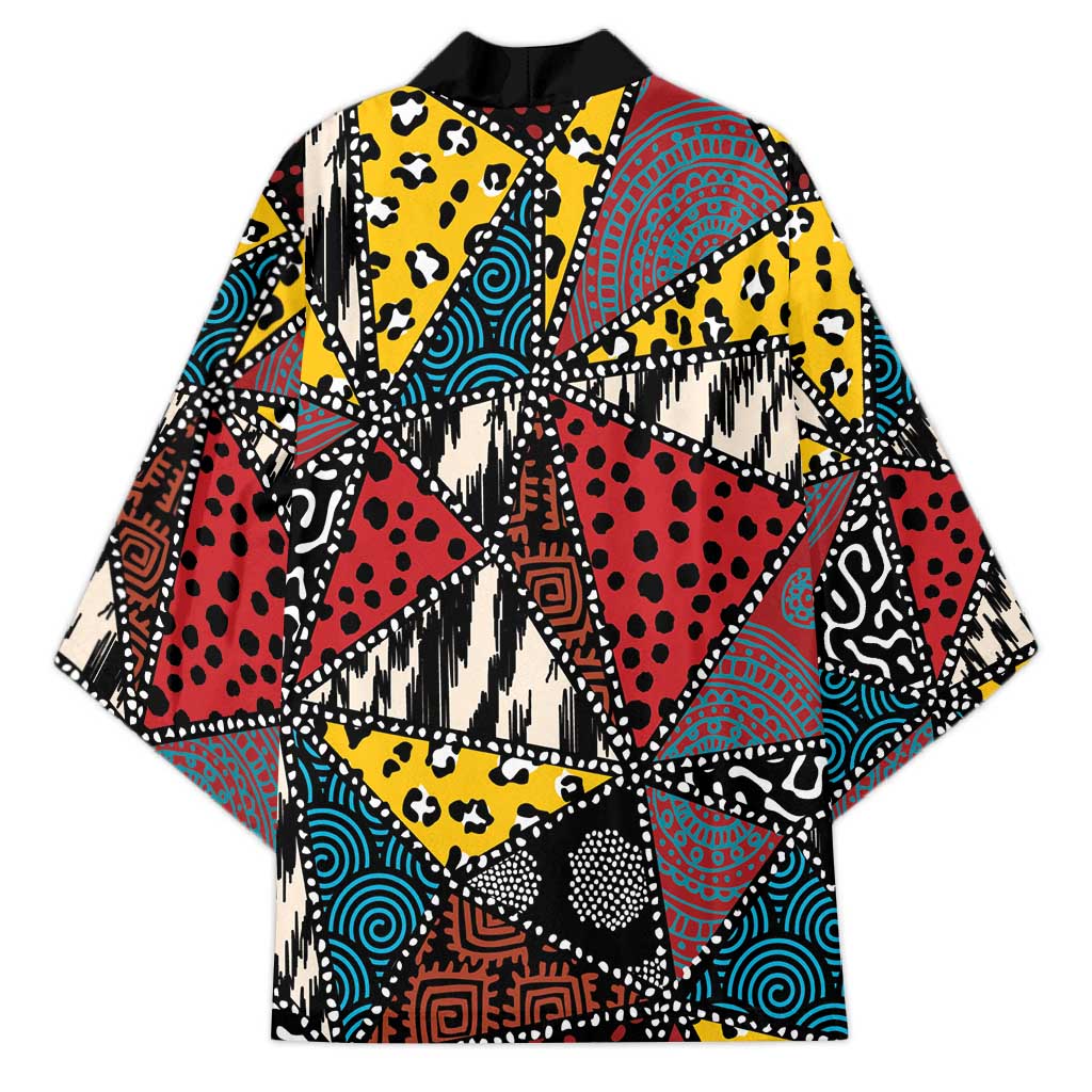 Wild Animal Skins Kimono Triangles Pattern Afro Pattern Style - Wonder Print Shop