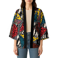 Wild Animal Skins Kimono Triangles Pattern Afro Pattern Style - Wonder Print Shop