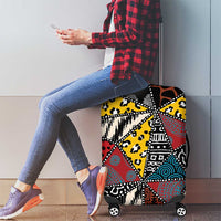 Wild Animal Skins Luggage Cover Triangles Pattern Afro Pattern Style - Wonder Print Shop