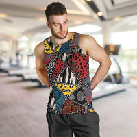 Wild Animal Skins Men Tank Top Triangles Pattern Afro Pattern Style - Wonder Print Shop