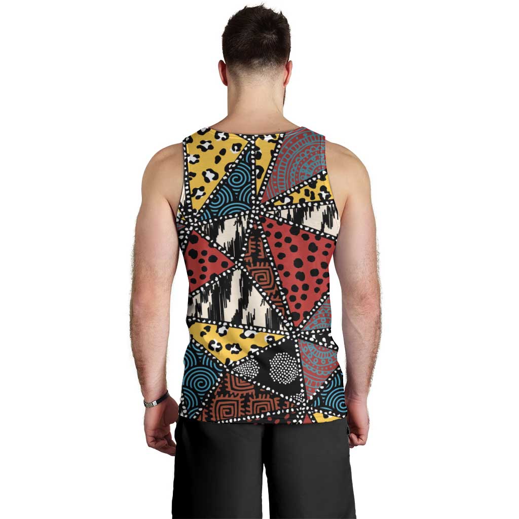 Wild Animal Skins Men Tank Top Triangles Pattern Afro Pattern Style - Wonder Print Shop