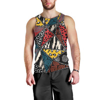 Wild Animal Skins Men Tank Top Triangles Pattern Afro Pattern Style - Wonder Print Shop