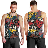 Wild Animal Skins Men Tank Top Triangles Pattern Afro Pattern Style - Wonder Print Shop