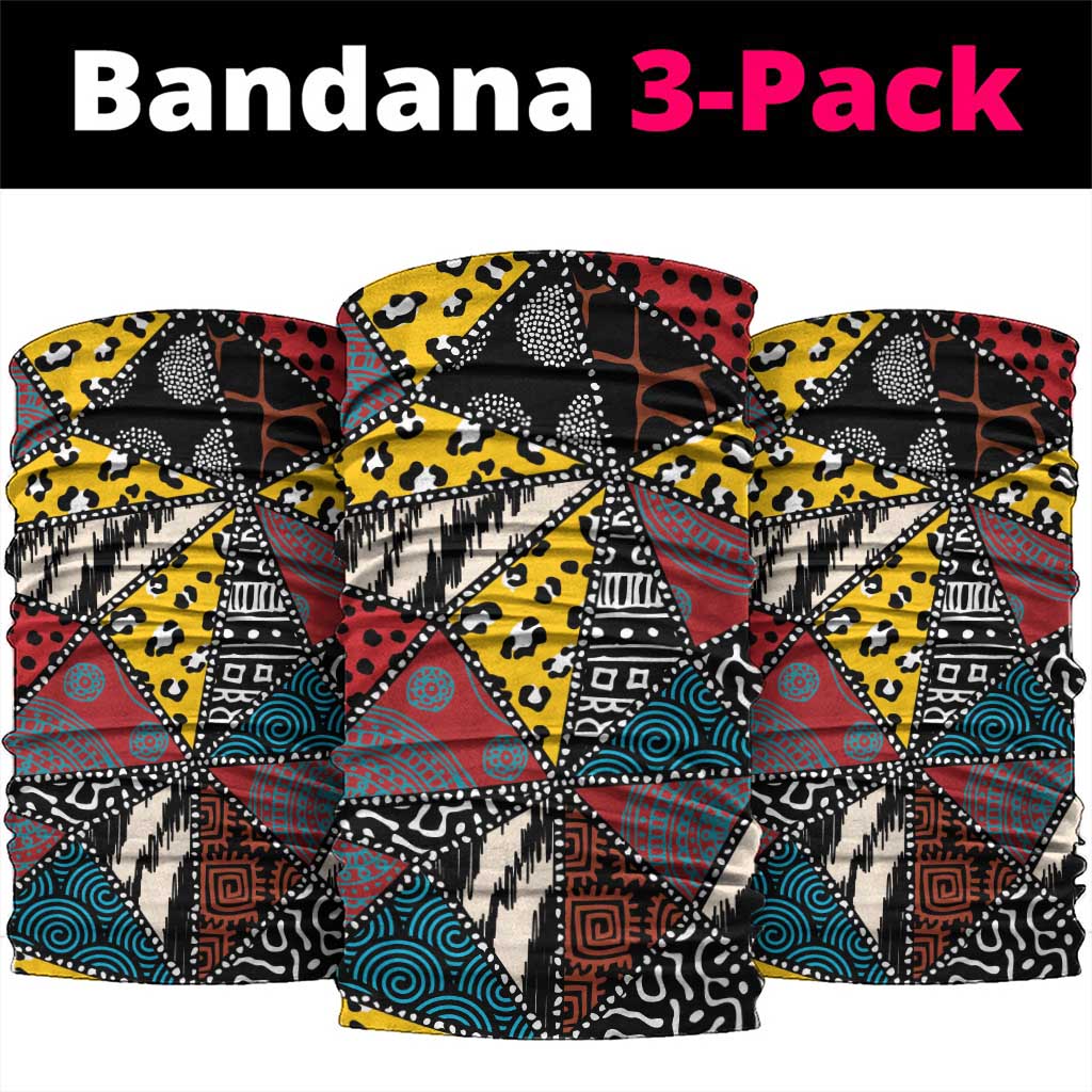 Wild Animal Skins Neck Gaiter Triangles Pattern Afro Pattern Style - Wonder Print Shop