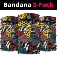 Wild Animal Skins Neck Gaiter Triangles Pattern Afro Pattern Style - Wonder Print Shop