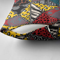 Wild Animal Skins Pillow Cover Triangles Pattern Afro Pattern Style - Wonder Print Shop