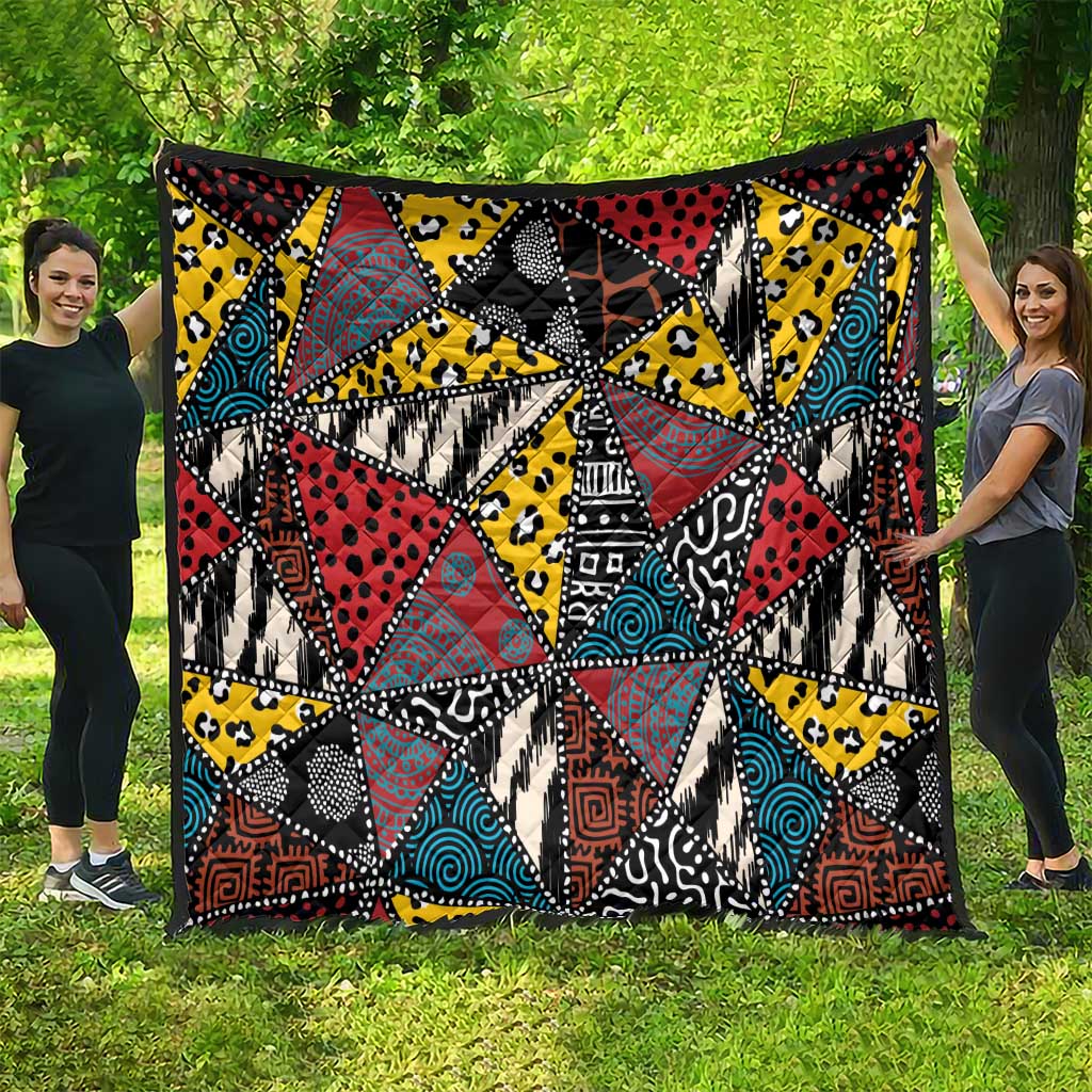 Wild Animal Skins Quilt Triangles Pattern Afro Pattern Style - Wonder Print Shop
