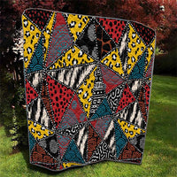 Wild Animal Skins Quilt Triangles Pattern Afro Pattern Style - Wonder Print Shop