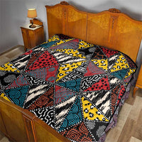 Wild Animal Skins Quilt Triangles Pattern Afro Pattern Style - Wonder Print Shop