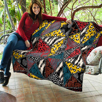 Wild Animal Skins Quilt Triangles Pattern Afro Pattern Style - Wonder Print Shop