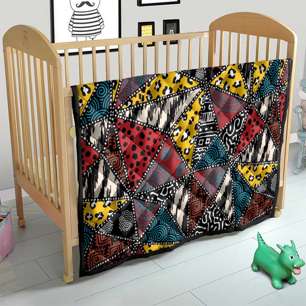 Wild Animal Skins Quilt Triangles Pattern Afro Pattern Style - Wonder Print Shop