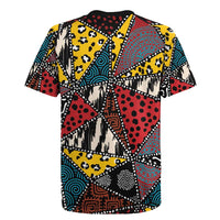 Wild Animal Skins Rugby Jersey Triangles Pattern Afro Pattern Style - Wonder Print Shop