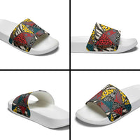 Wild Animal Skins Slide Sandals Triangles Pattern Afro Pattern Style - Wonder Print Shop