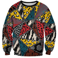 Wild Animal Skins Sweatshirt Triangles Pattern Afro Pattern Style - Wonder Print Shop