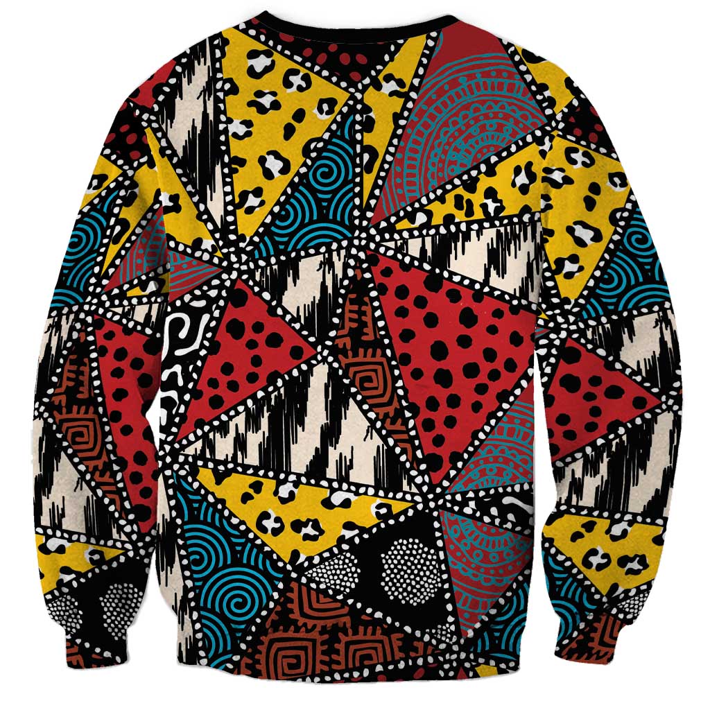 Wild Animal Skins Sweatshirt Triangles Pattern Afro Pattern Style - Wonder Print Shop