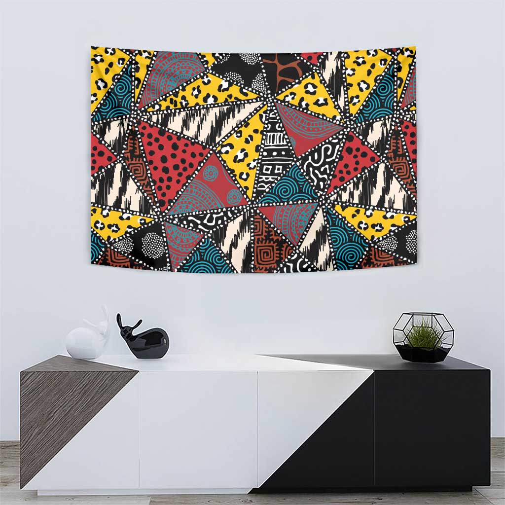 Wild Animal Skins Tapestry Triangles Pattern Afro Pattern Style - Wonder Print Shop