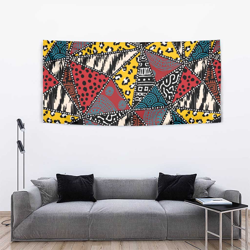 Wild Animal Skins Tapestry Triangles Pattern Afro Pattern Style - Wonder Print Shop