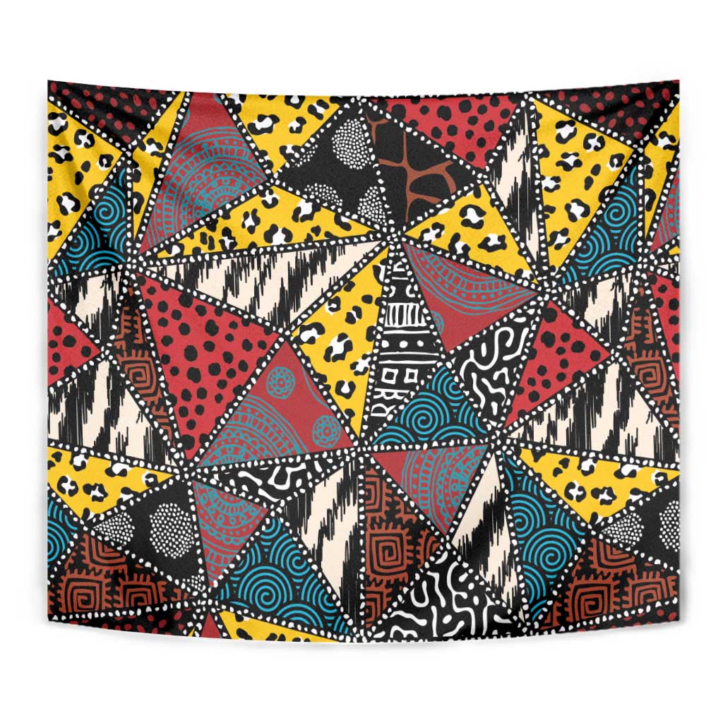 Wild Animal Skins Tapestry Triangles Pattern Afro Pattern Style - Wonder Print Shop