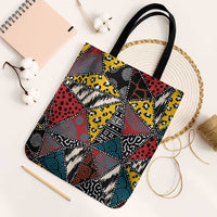 Wild Animal Skins Tote Bag Triangles Pattern Afro Pattern Style - Wonder Print Shop