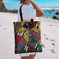 Wild Animal Skins Tote Bag Triangles Pattern Afro Pattern Style - Wonder Print Shop