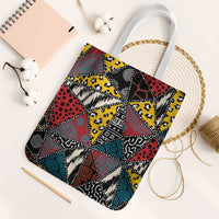 Wild Animal Skins Tote Bag Triangles Pattern Afro Pattern Style - Wonder Print Shop